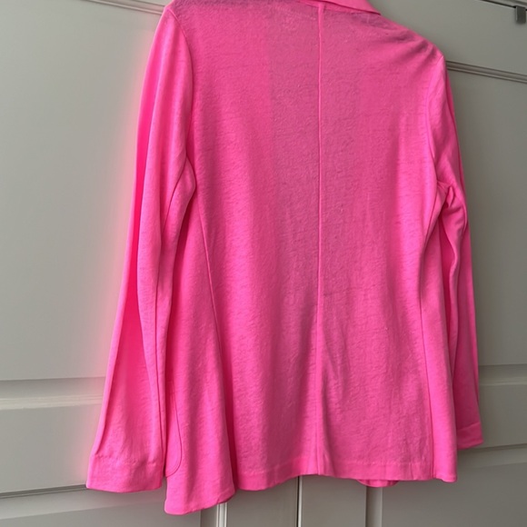 Majestic Filatures Pink Linen Blazer cardigan Jacket size 2 small see chart - Picture 5 of 14